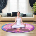 Yugland Meditation Round Shape Yoga Suede Rubber Round Yoga Mat